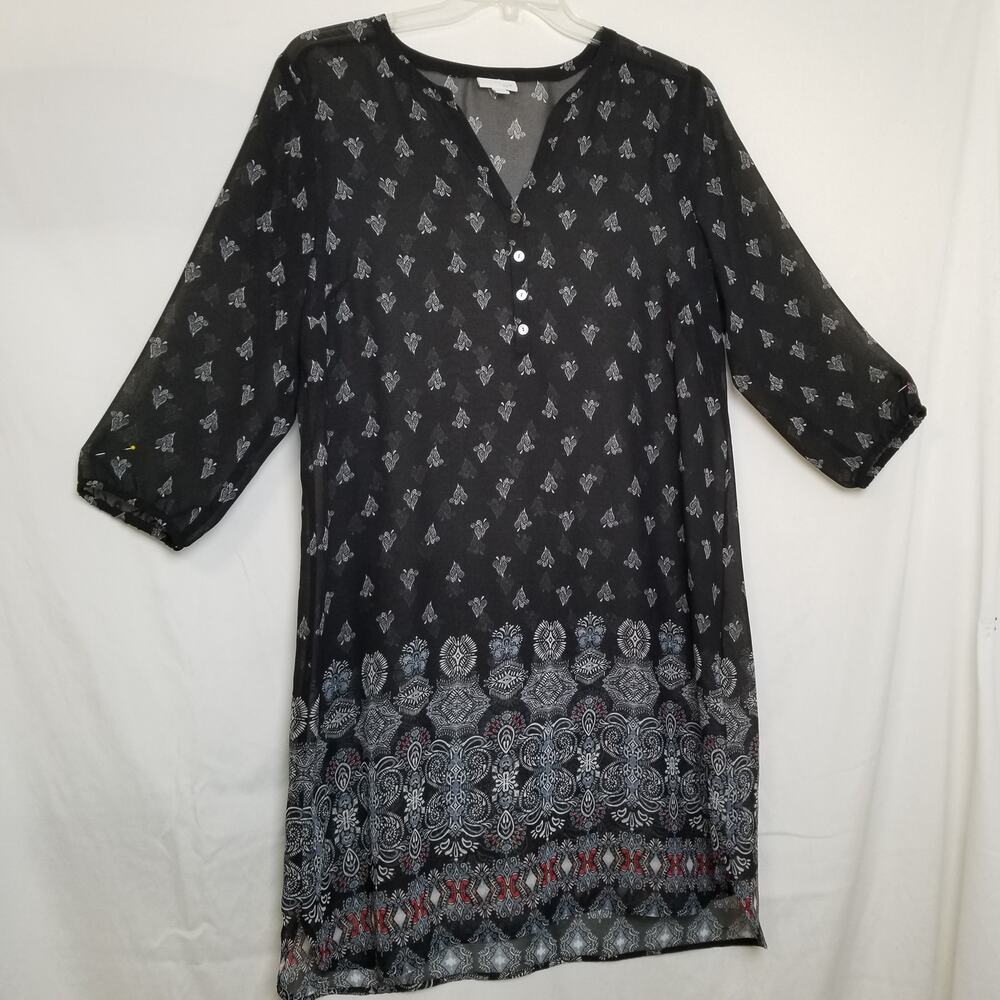 J. Jill Black and White Patterned Dress